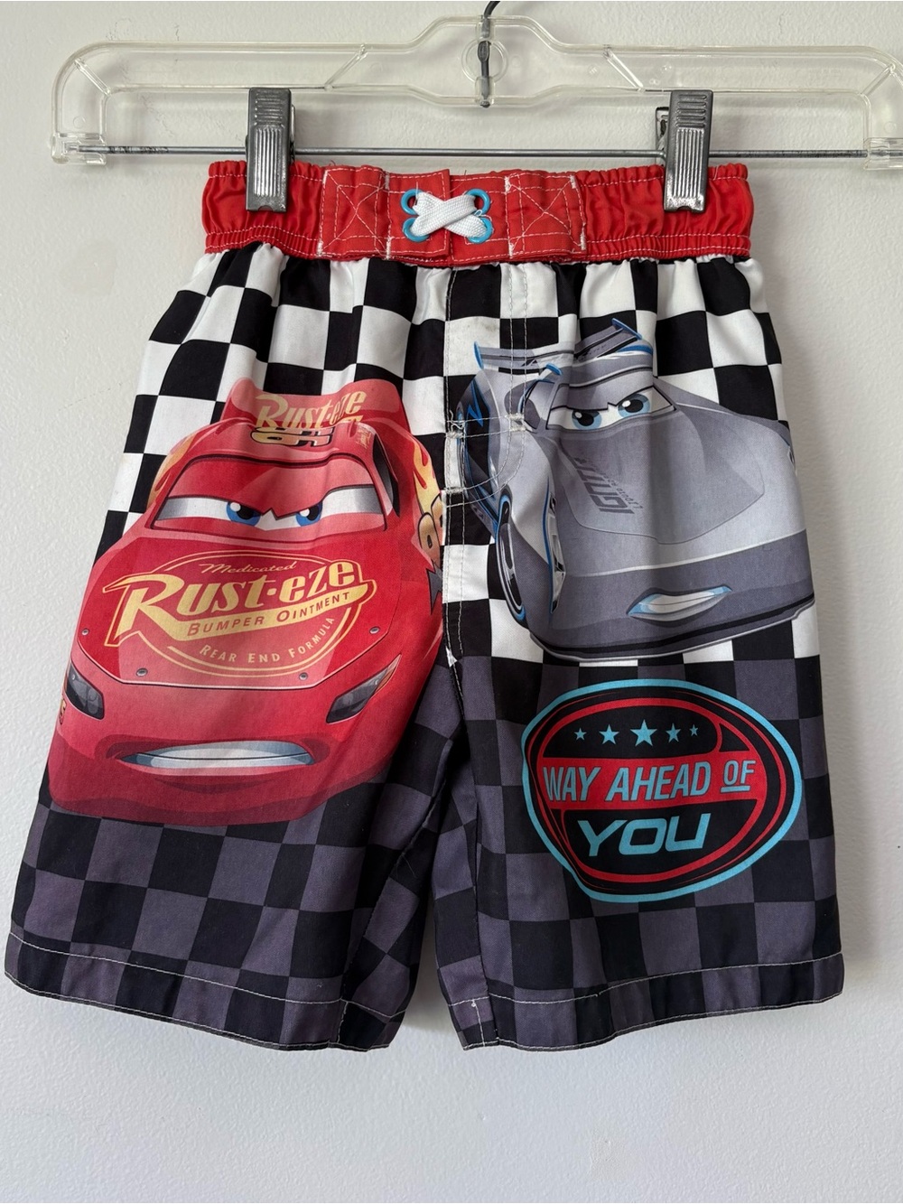 Disney Pixar Cars Swim Trunks Size 3T Lightning McQueen Finn McMissile Toddler